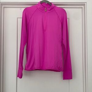 Luxletic Lilly Pulitzer Pink Fitted Long Sleeve size Large